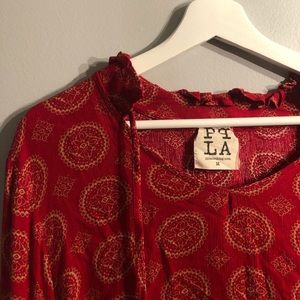 Red and Gold Medallion Tunic